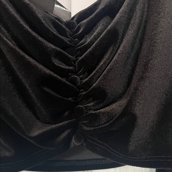 NWT - Topshop Elegant Black Long Sleeve Blouse - Picture 5 of 6